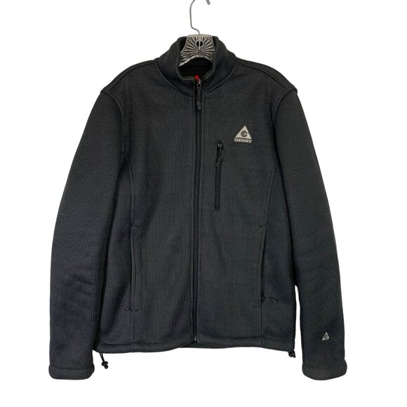 Gerry Mens Waffle Knit Jacket Weber Full Zip Size Small Warm Fleece Lined Outerw - Picture 1 of 15